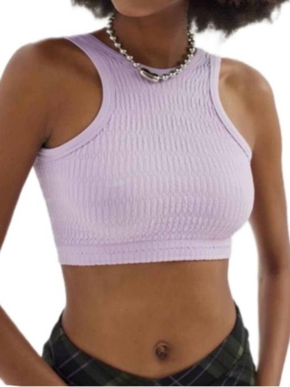 Urban Outfitters Lavender Ribbed Crop Tank